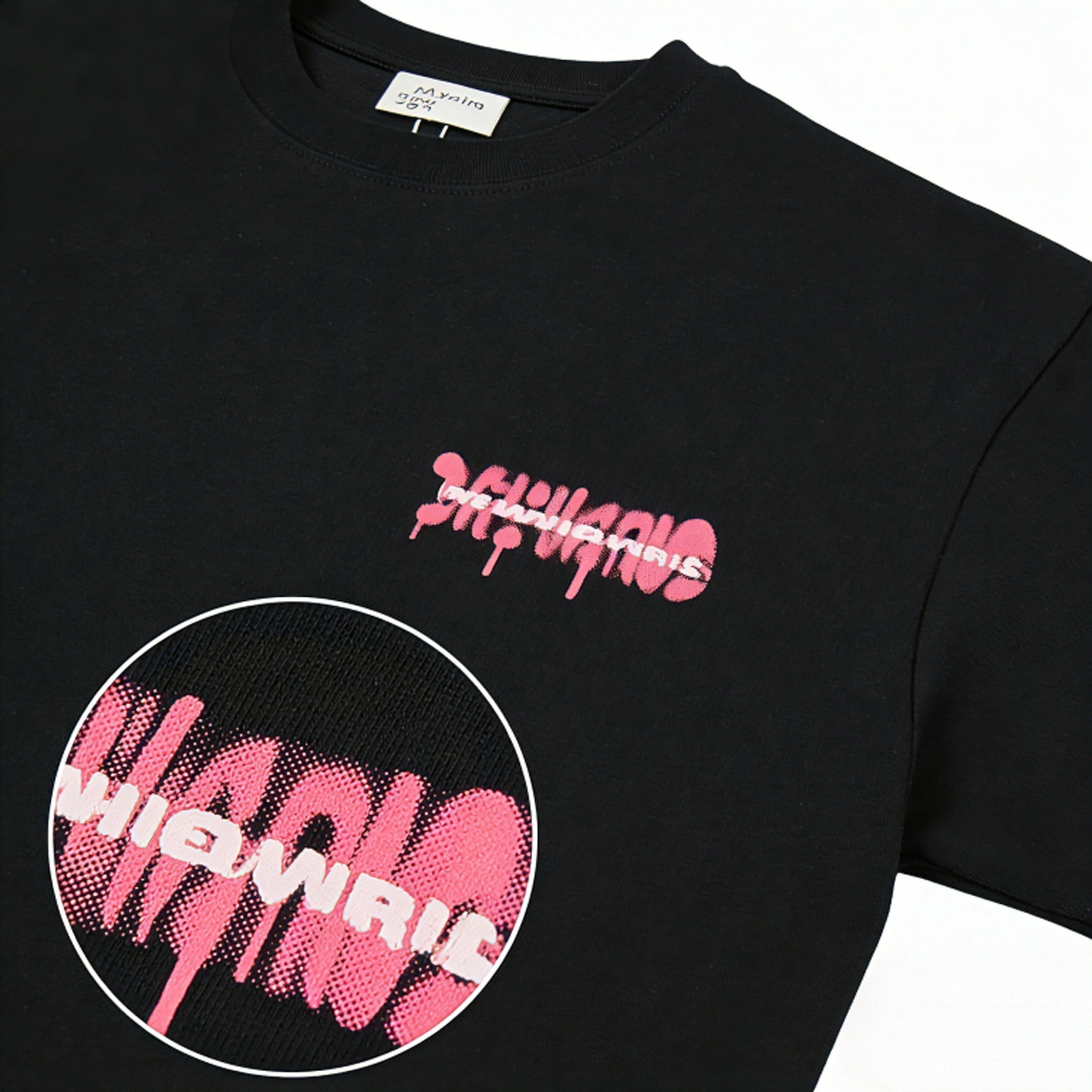 DRY WORLD Graffiti Oversized T-Shirt | Black Streetwear Graphic Tee