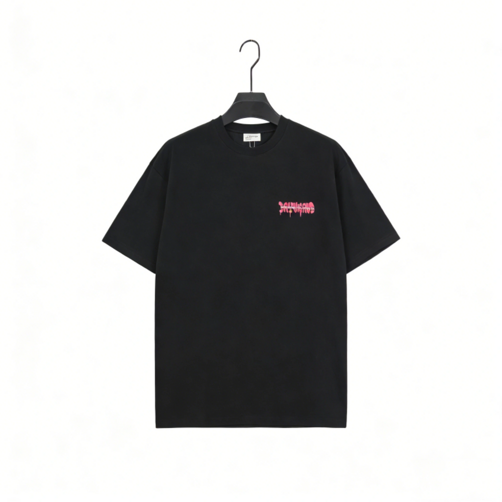 DRY WORLD Graffiti Oversized T-Shirt | Black Streetwear Graphic Tee