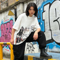Dark Gothic Portrait Oversized T-Shirt | Subculture Aesthetic Art Graphic Tee