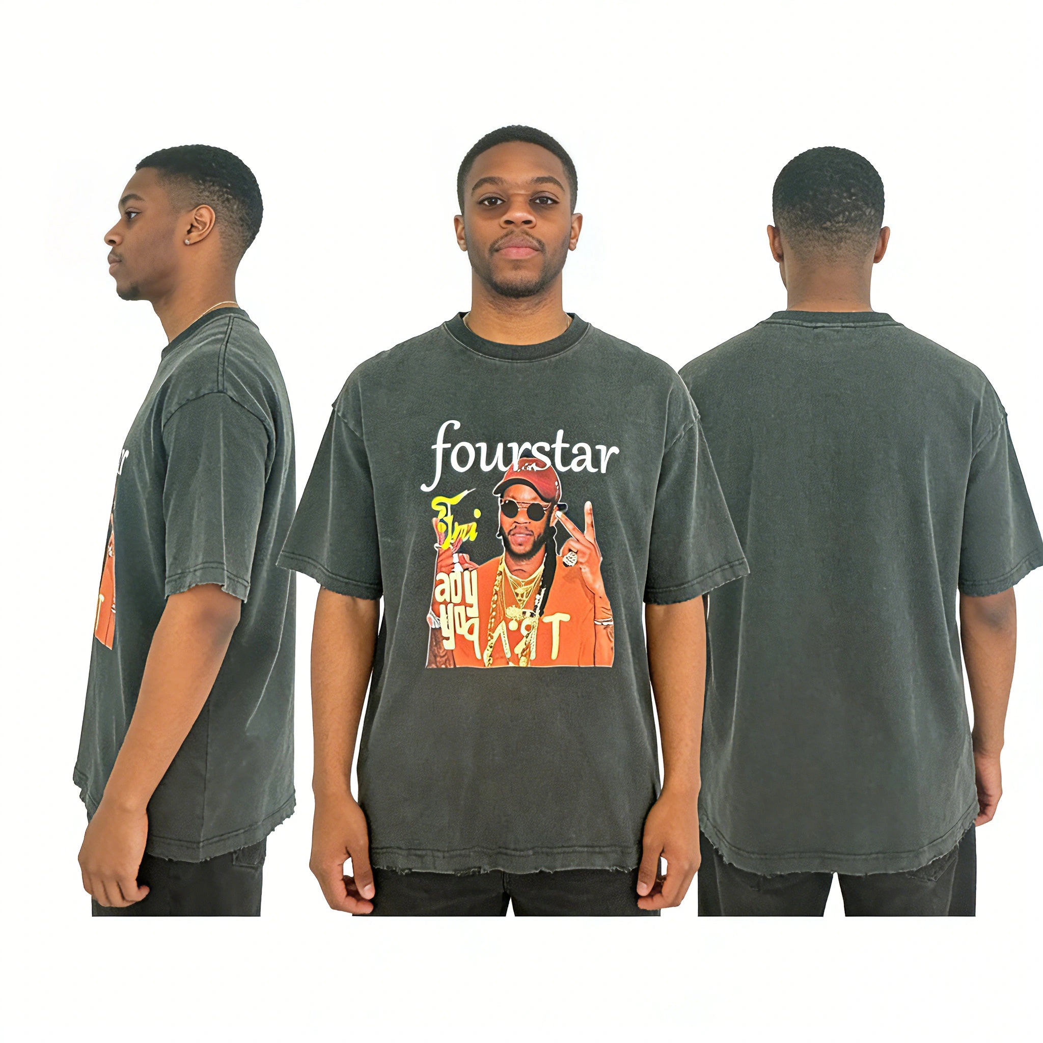 Fourstar x 2 Chainz Vintage Washed Graphic T-Shirt | Retro Hip Hop Skate Streetwear Tee