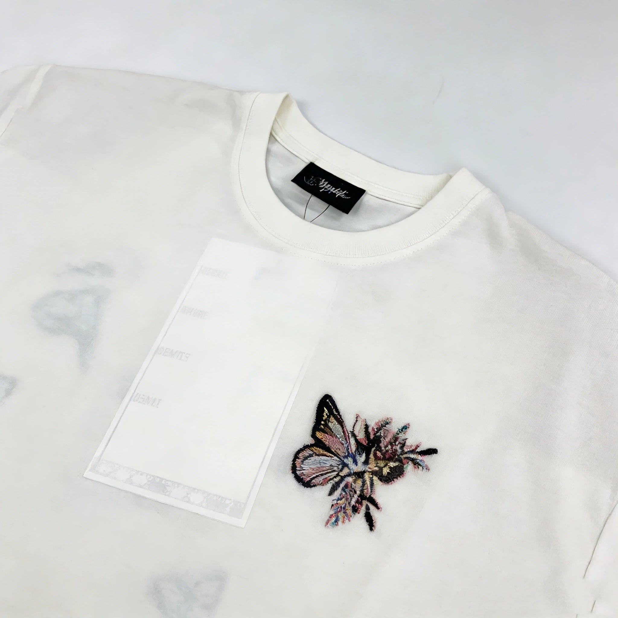 Love Yourself Vintage Floral Oversized Tee Flat Lay White Cotton