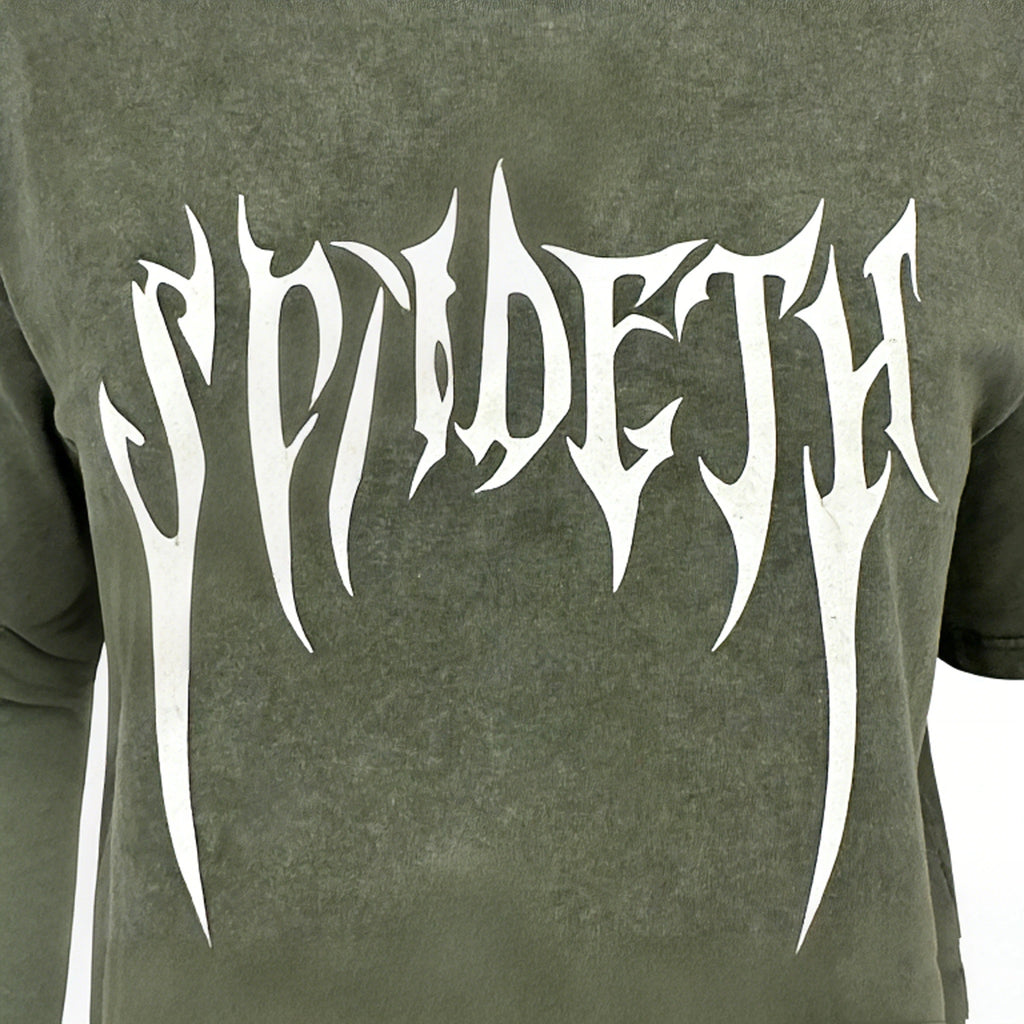 Spadeth Death Metal Graphic Print on Back Vintage Tee