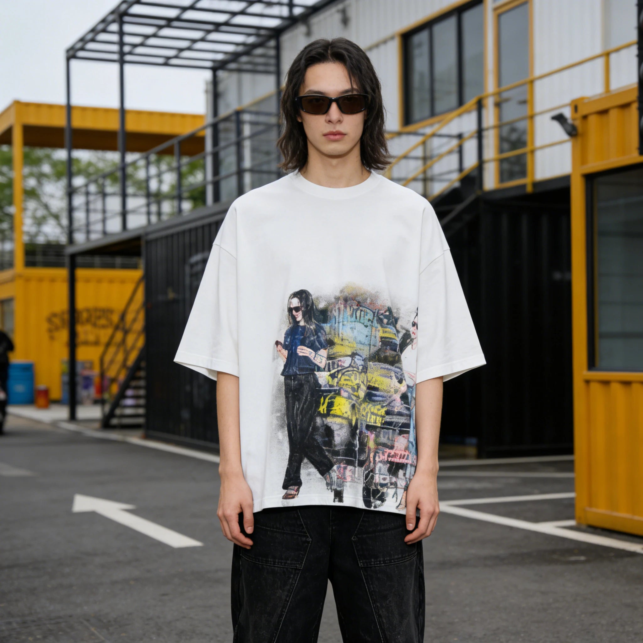 Vintage Collage Print Oversized T-Shirt | Subculture Streetwear Graphic Tee