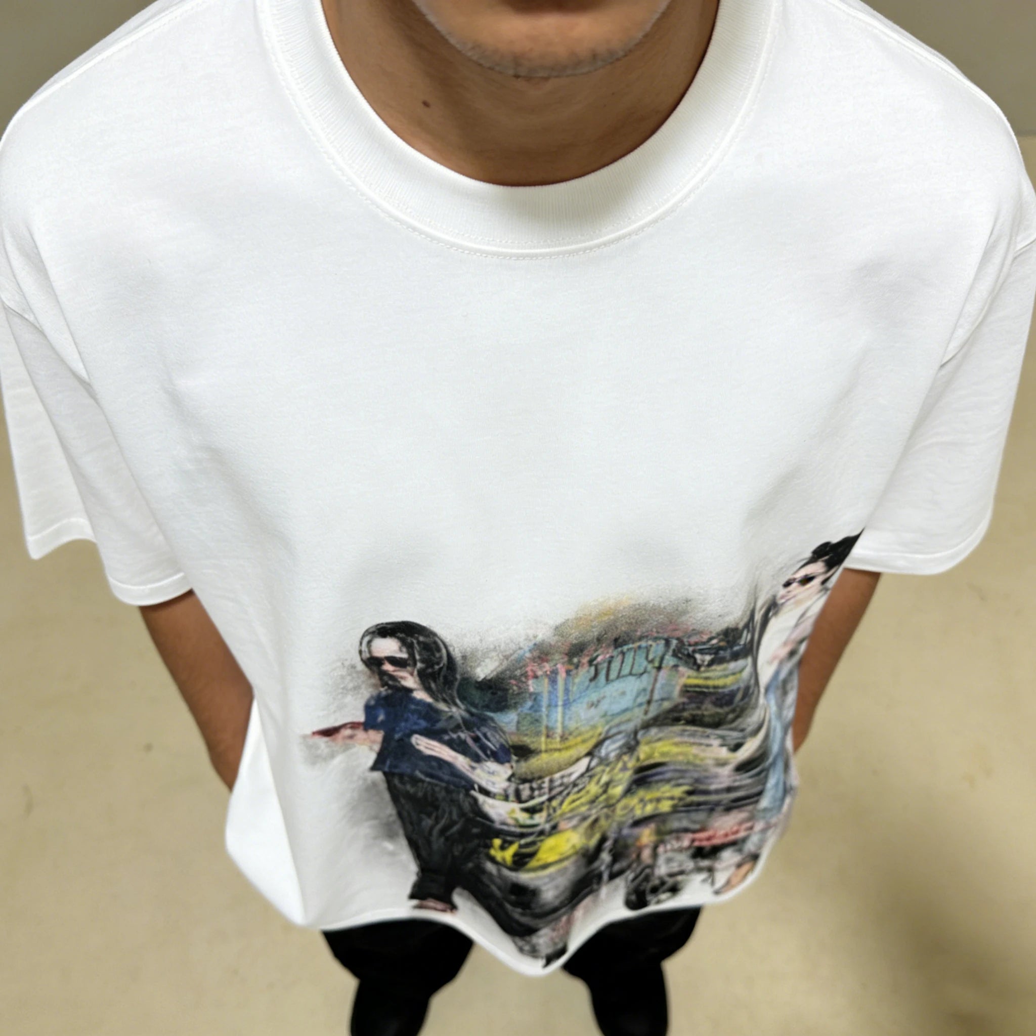 Vintage Collage Print Oversized T-Shirt | Subculture Streetwear Graphic Tee