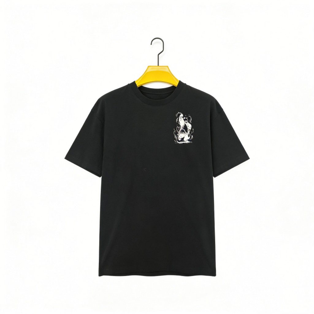 World of Warcraft Pandaren Monk Graphic Tee | Oversized Black Streetwear